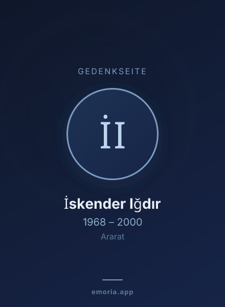 Gedenkportrait von İskender Iğdır