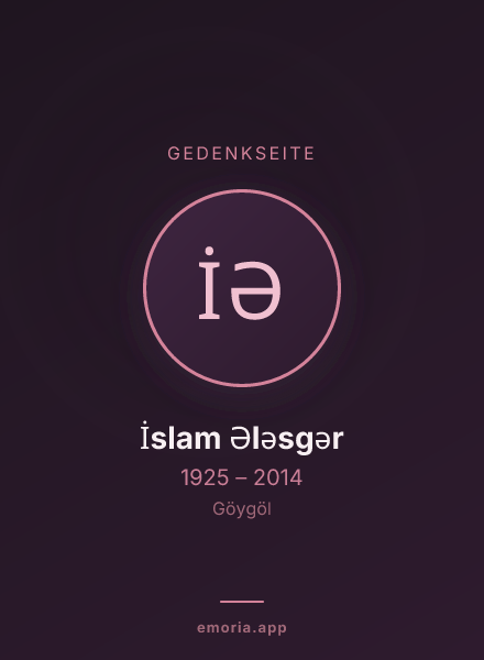Gedenkportrait von İslam Ələsgər