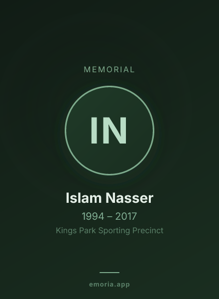 Memorial portrait of Islam Nasser