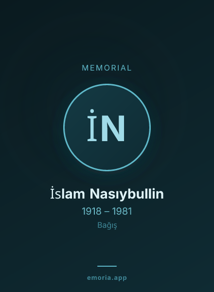 Memorial portrait of İslam Nasıybullin