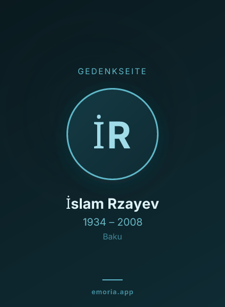 Gedenkportrait von İslam Rzayev