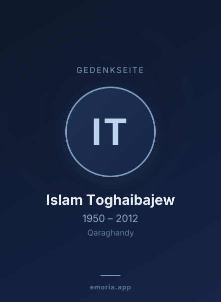 Gedenkportrait von Islam Toghaibajew