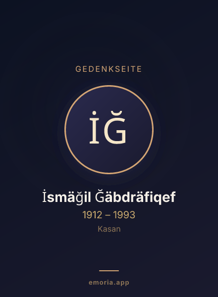 Gedenkportrait von İsmäğil Ğäbdräfiqef