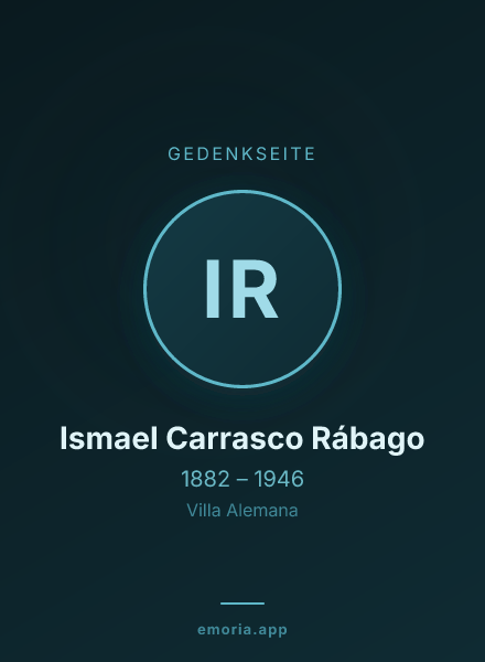 Gedenkportrait von Ismael Carrasco Rábago