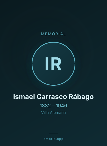 Memorial portrait of Ismael Carrasco Rábago