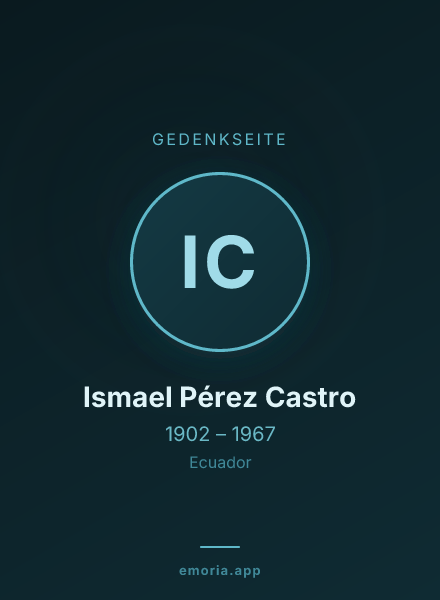 Gedenkportrait von Ismael Pérez Castro