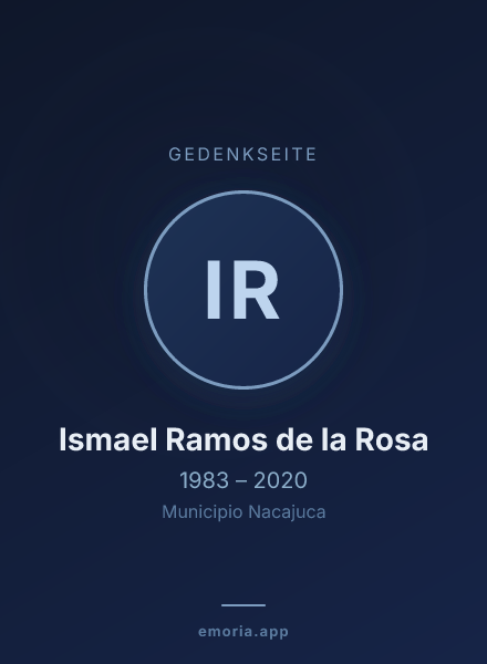 Gedenkportrait von Ismael Ramos de la Rosa