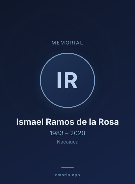 Memorial portrait of Ismael Ramos de la Rosa
