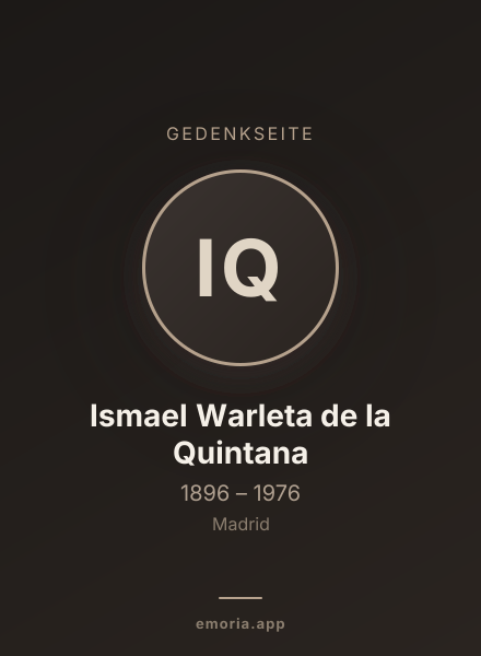 Gedenkportrait von Ismael Warleta de la Quintana