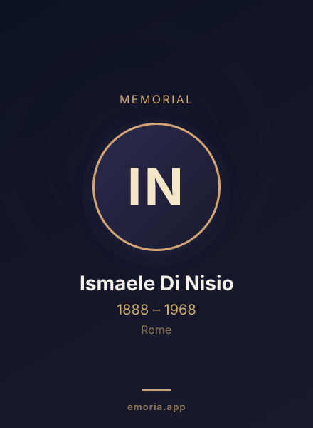 Memorial portrait of Ismaele Di Nisio