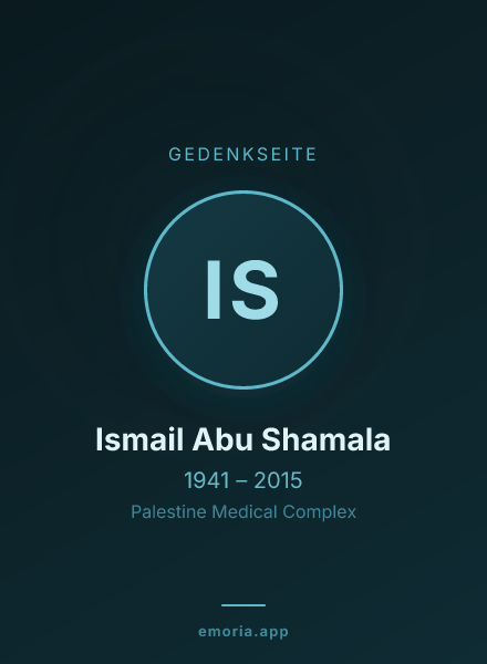Gedenkportrait von Ismail Abu Shamala