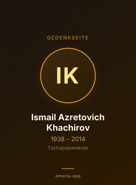Gedenkportrait von Ismail Azretovich Khachirov