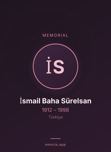 Memorial portrait of İsmail Baha Sürelsan