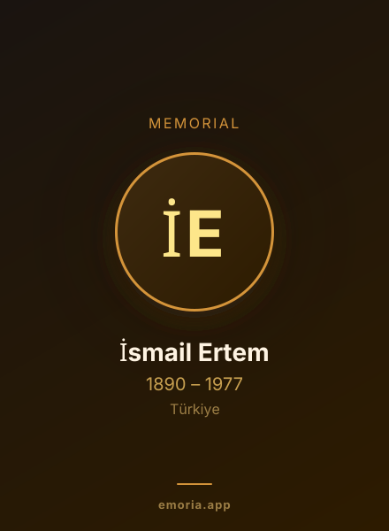Memorial portrait of İsmail Ertem