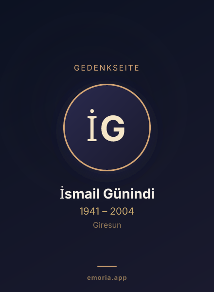 Gedenkportrait von İsmail Günindi