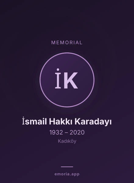 Memorial portrait of İsmail Hakkı Karadayı