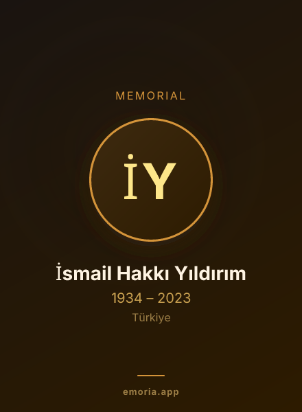 Memorial portrait of İsmail Hakkı Yıldırım