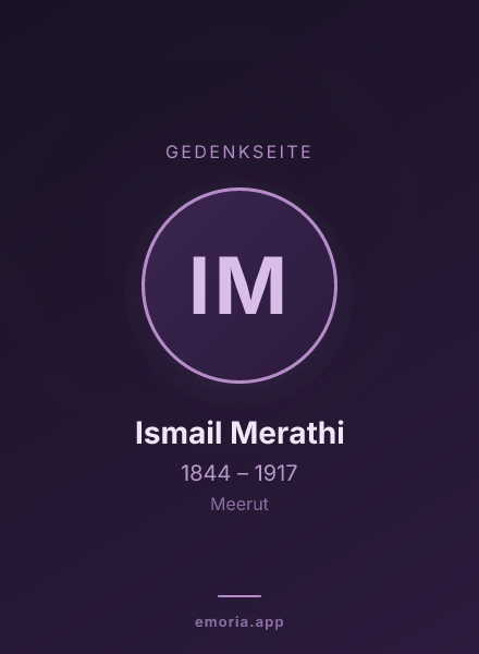 Gedenkportrait von Ismail Merathi