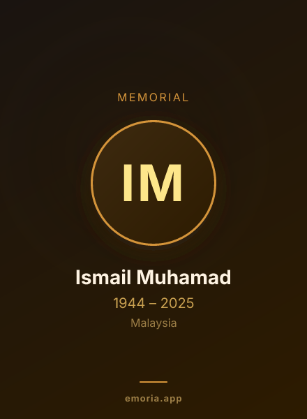 Memorial portrait of Ismail Muhamad