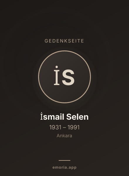 Gedenkportrait von İsmail Selen