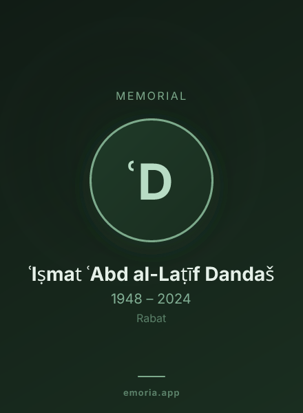 Memorial portrait of ʿIṣmat ʿAbd al-Laṭīf Dandaš