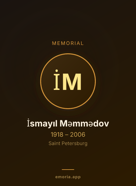 Memorial portrait of İsmayıl Məmmədov
