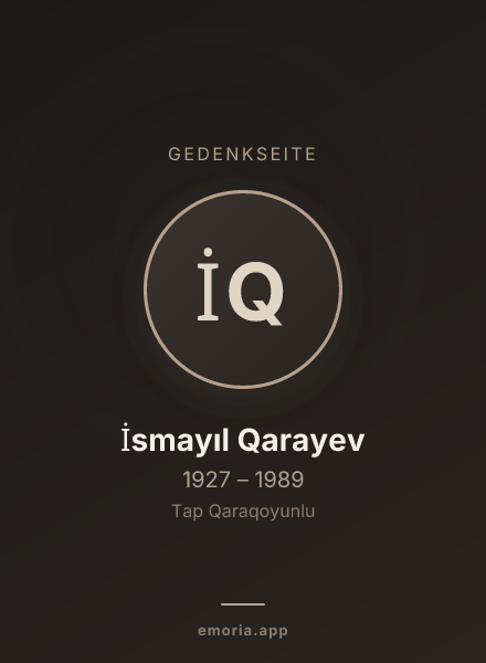 Gedenkportrait von İsmayıl Qarayev