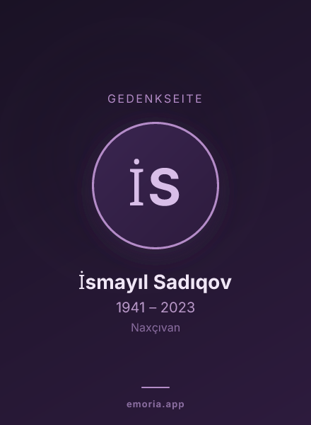 Gedenkportrait von İsmayıl Sadıqov