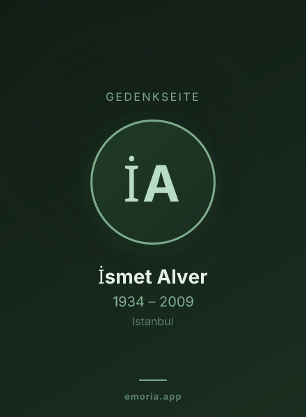 Gedenkportrait von İsmet Alver
