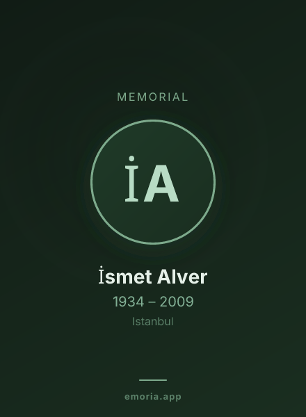 Memorial portrait of İsmet Alver