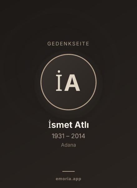 Gedenkportrait von İsmet Atlı
