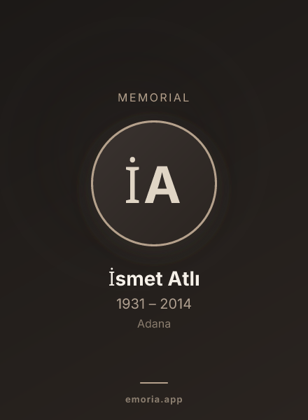 Memorial portrait of İsmet Atlı