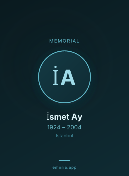 Memorial portrait of İsmet Ay