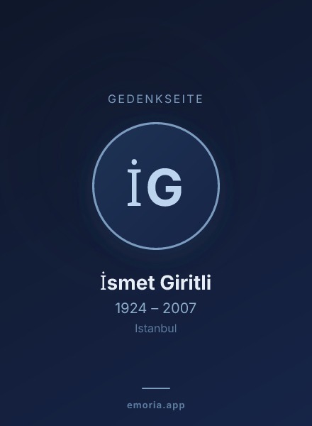 Gedenkportrait von İsmet Giritli