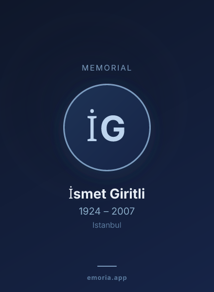 Memorial portrait of İsmet Giritli