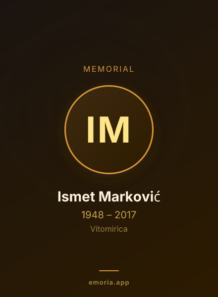 Memorial portrait of Ismet Marković