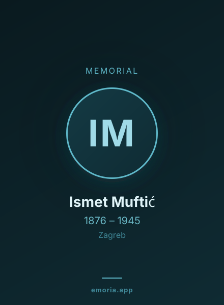 Memorial portrait of Ismet Muftić