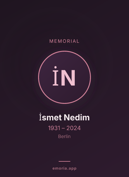Memorial portrait of İsmet Nedim