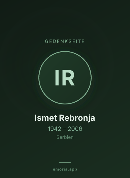 Gedenkportrait von Ismet Rebronja