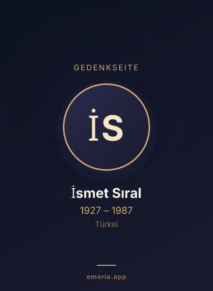 Gedenkportrait von İsmet Sıral