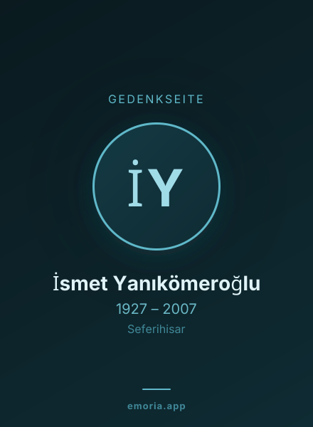 Gedenkportrait von İsmet Yanıkömeroğlu
