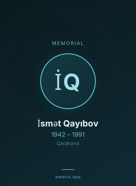 Memorial portrait of İsmət Qayıbov