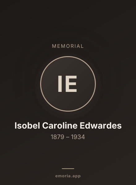 Memorial portrait of Isobel Caroline Edwardes