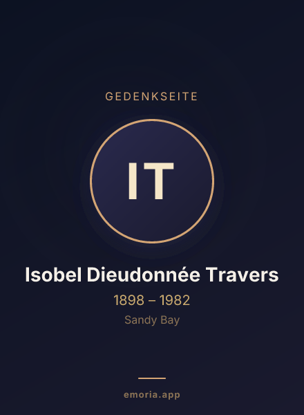 Gedenkportrait von Isobel Dieudonnée Travers