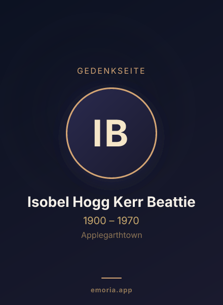 Gedenkportrait von Isobel Hogg Kerr Beattie