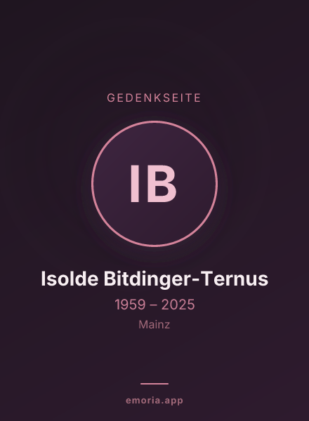 Gedenkportrait von Isolde Bitdinger-Ternus