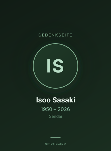Gedenkportrait von Isoo Sasaki