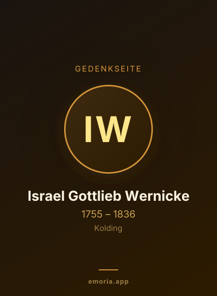Gedenkportrait von Israel Gottlieb Wernicke