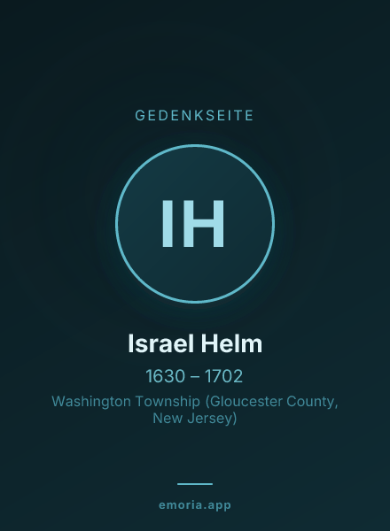 Gedenkportrait von Israel Helm