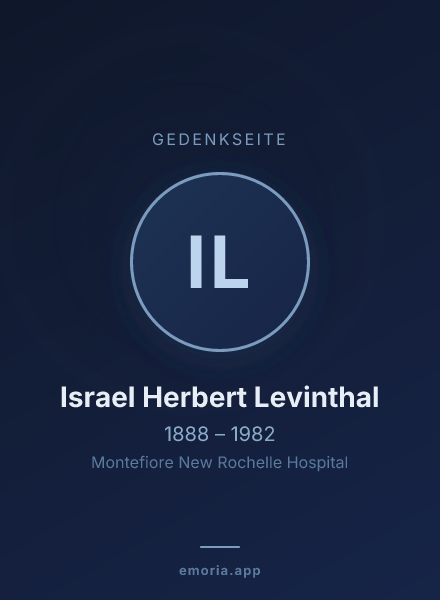 Gedenkportrait von Israel Herbert Levinthal